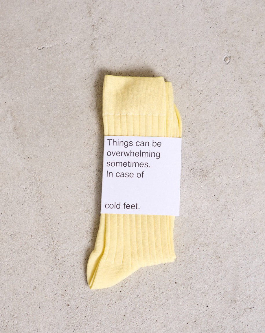JAN'N JUNE - Socks Faded Lemon