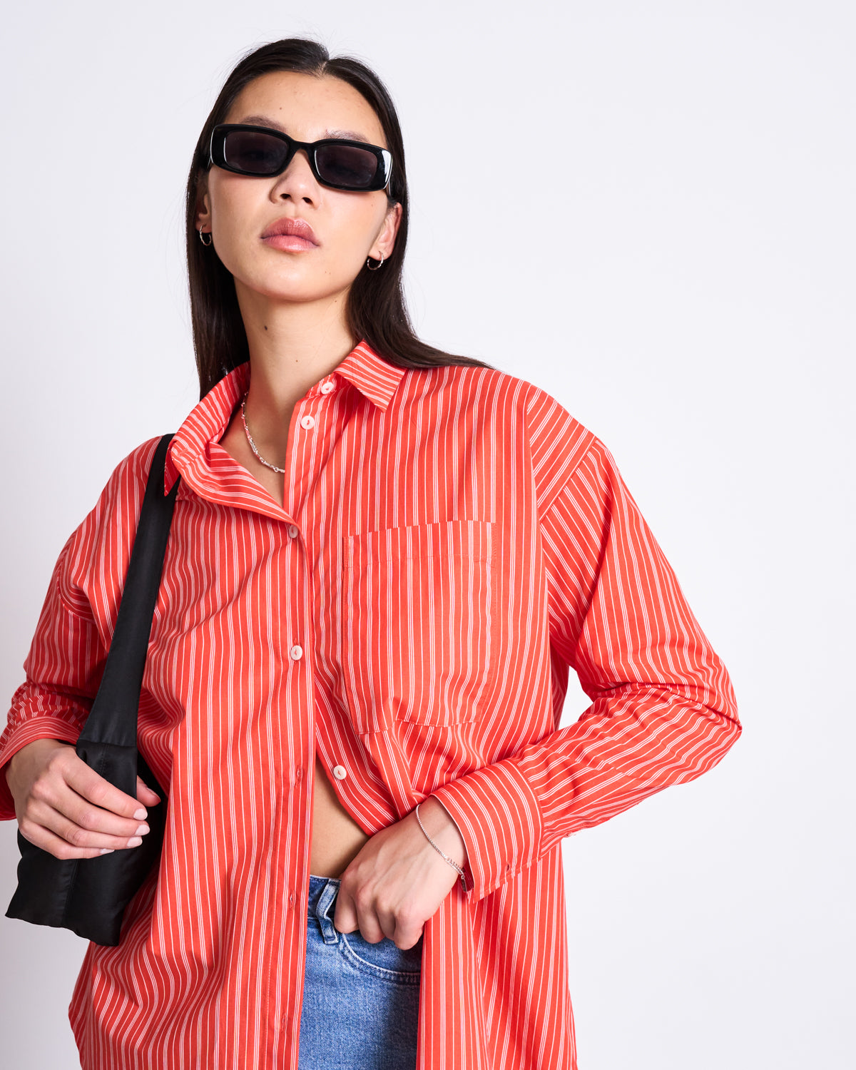 JAN'N JUNE - MAMRO Oversized Bluse Red White Striped
