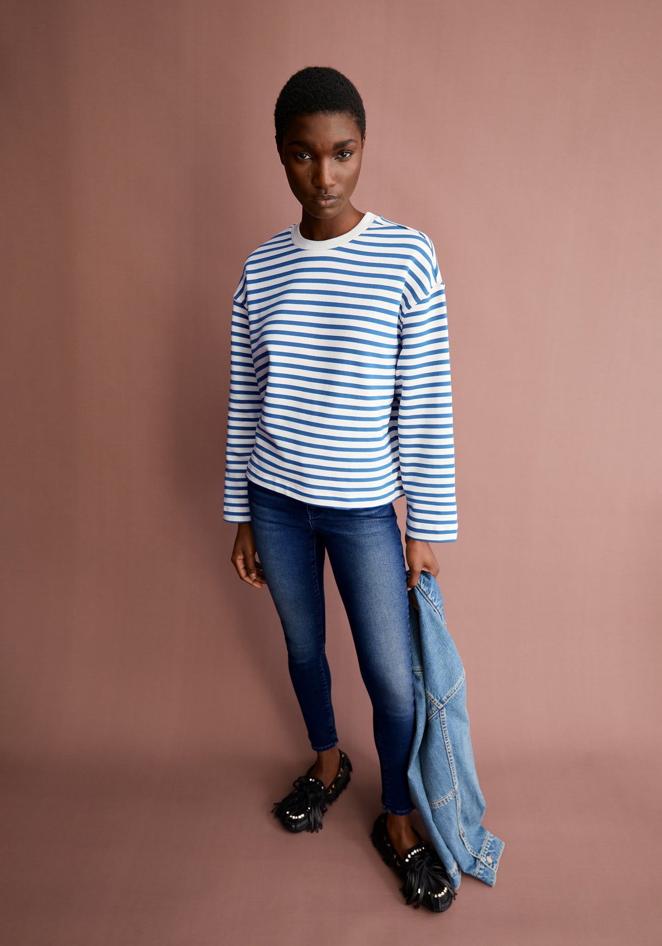 Armedangles - FRANKAA Maarlen Stripe undyed-dark morning