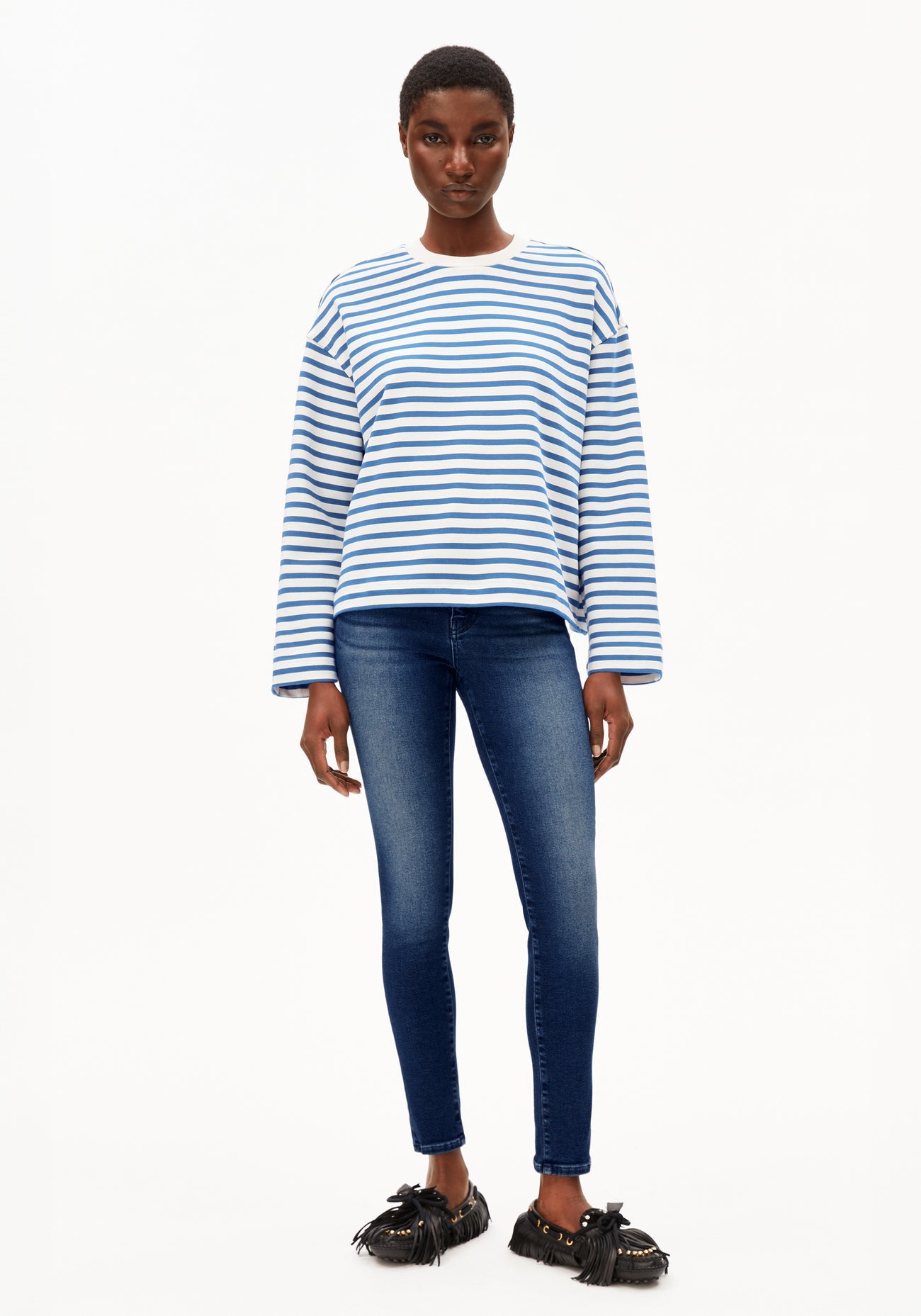 Armedangles - FRANKAA Maarlen Stripe undyed-dark morning