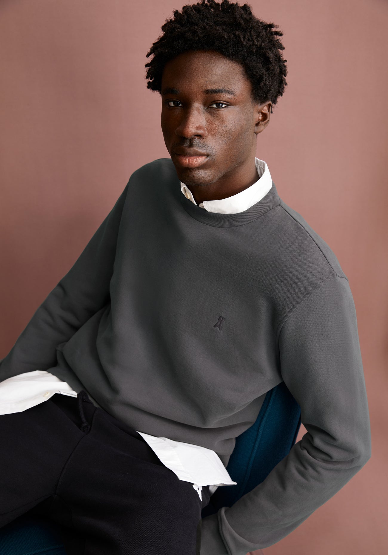Armedangels - BAARO Fleece Pullover Space Steel