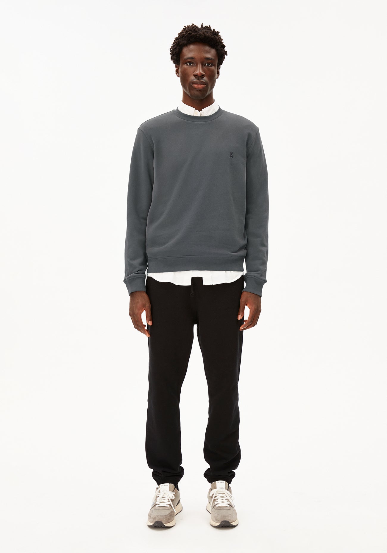 Armedangels - BAARO Fleece Pullover Space Steel