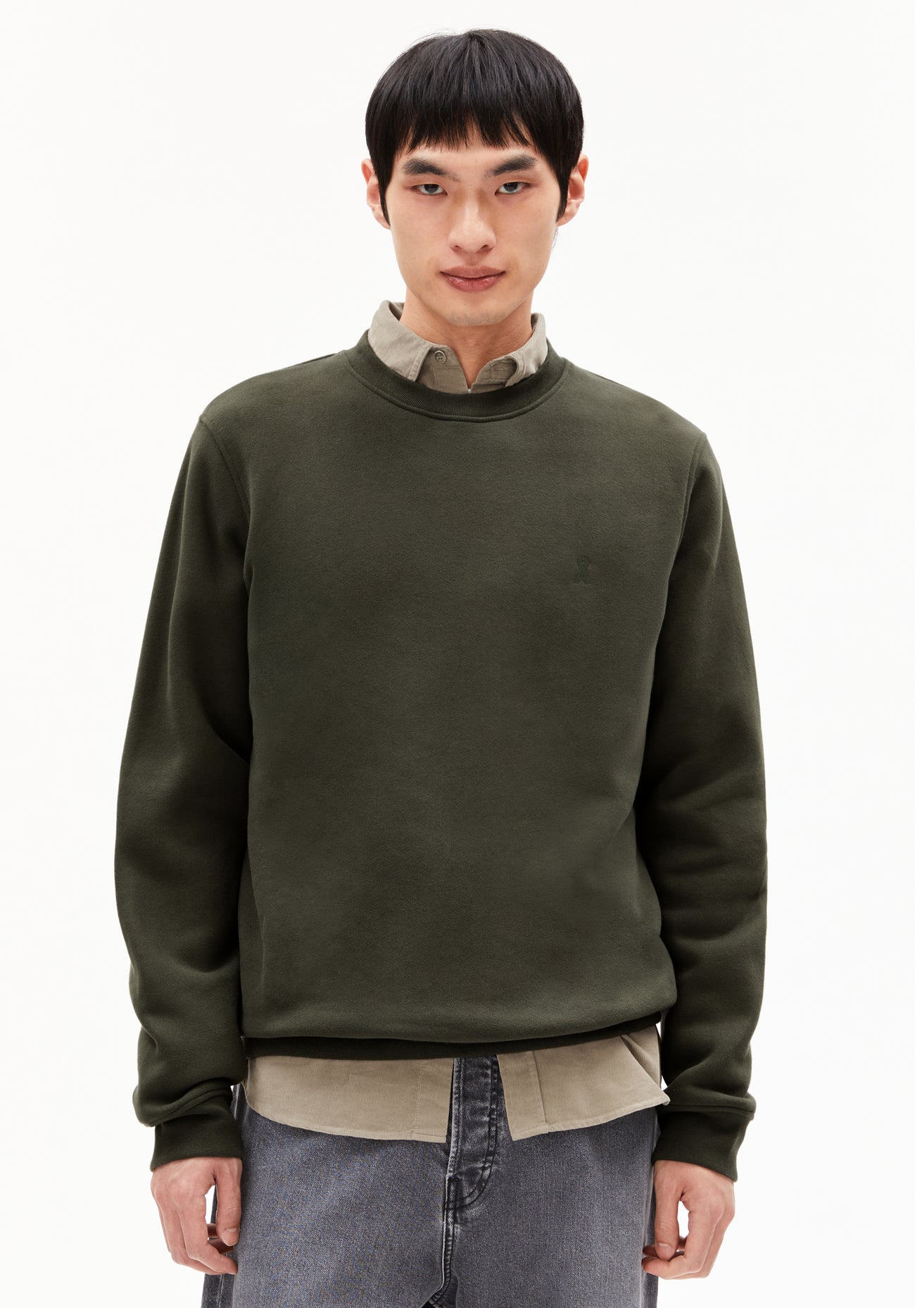 Armedangels - BAARO Fleece Pullover Forest Pine