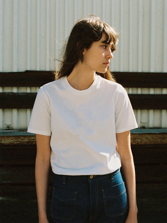 Nudie Jeans - Joni Solid T-Shirt Offwhite