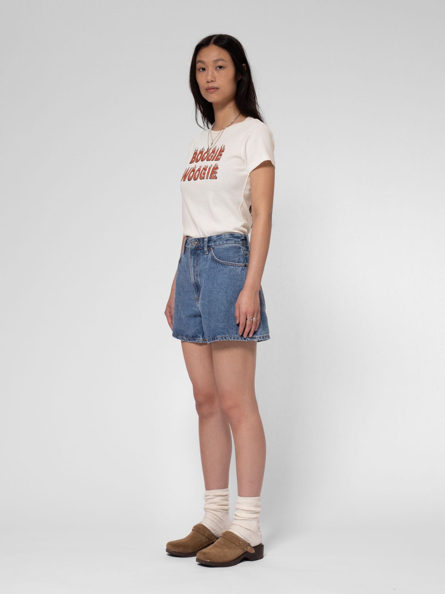 Nudie Jeans - Maeve Denim Shorts Casual Wash Blue
