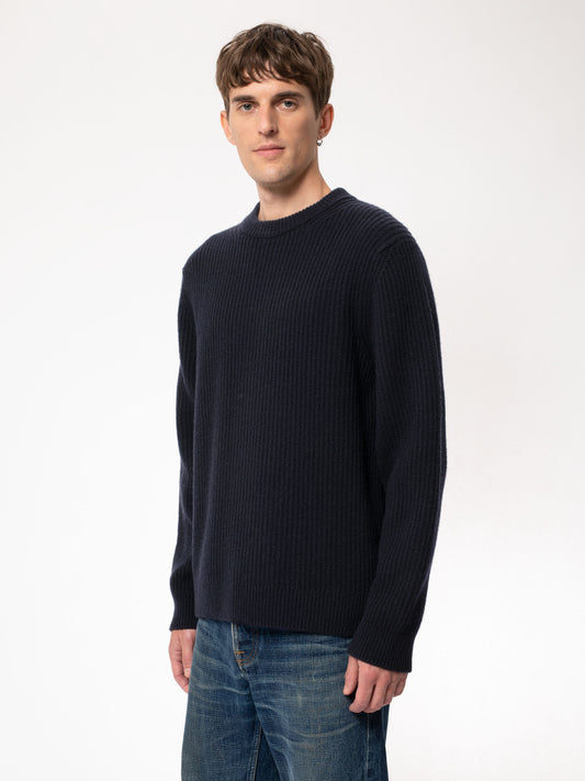 Nudie Jeans - August Rib Woll Pullover