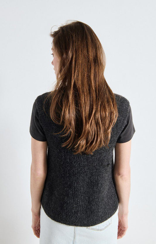 American Vintage - East Cardigan Anthracite Chine