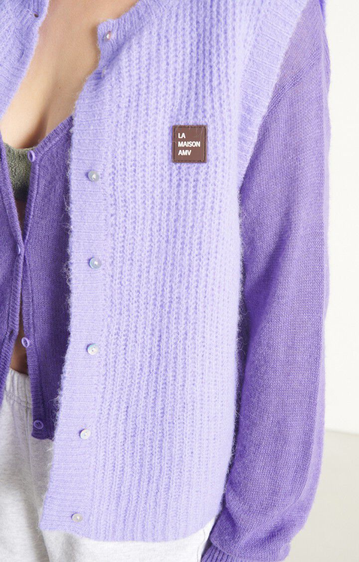 American Vintage - East Cardigan Pastell Lavendel Meliert