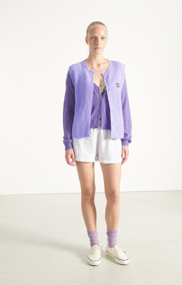 American Vintage - East Cardigan Pastell Lavendel Meliert