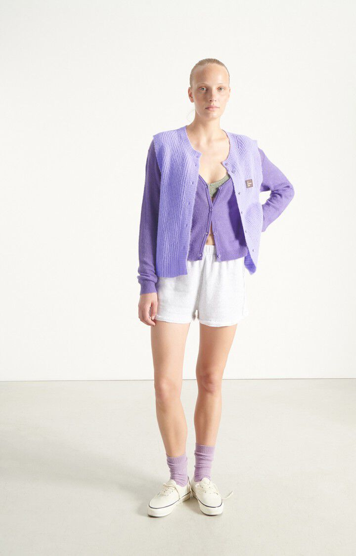 American Vintage - East Cardigan Pastell Lavendel Meliert