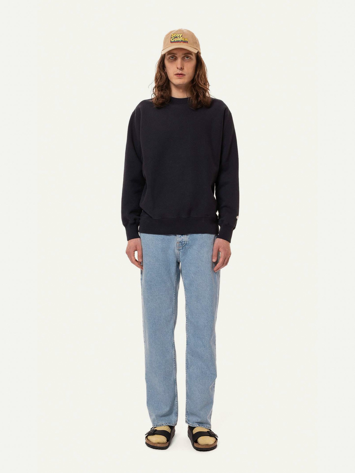 Nudie Jeans - Hasse Crewneck Sweater Navy Blue