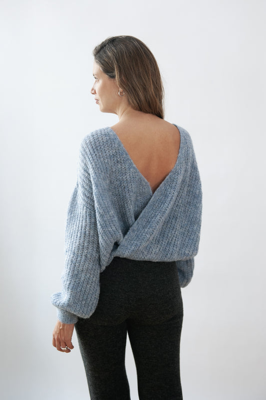 Jungle Folk - Vega Wrap Cardigan Cloudy Blue