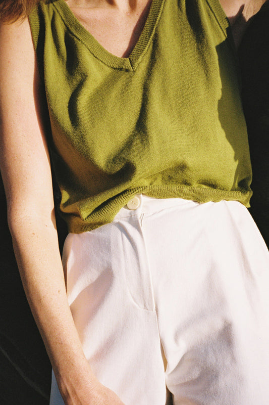 Jungle Folk - Flora Knit Top Moss Green