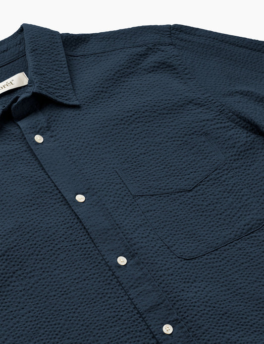 forét - Mable Seersucker Shirt Navy