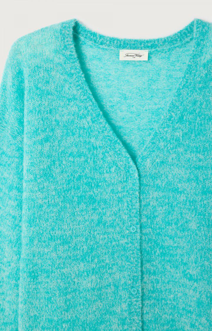 American Vintage - Nuggy Cardigan Turquoise Fluo Chine