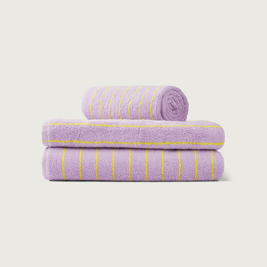 Bongusta - Naram Strandtuch Lilac/Neon Yellow