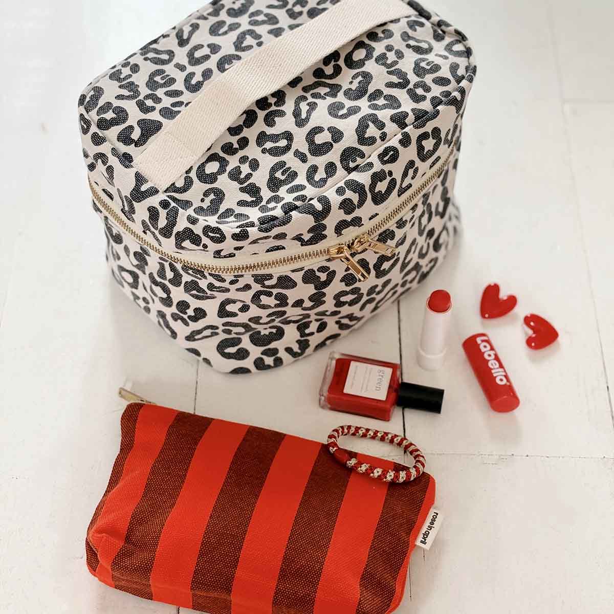 Rose in April - OONA Kosmetik-Necessaire | Leopard