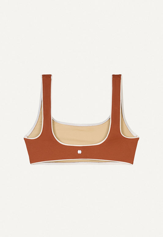 Oy surf - Vento Bikinitop | Chestnut Brown Piqué