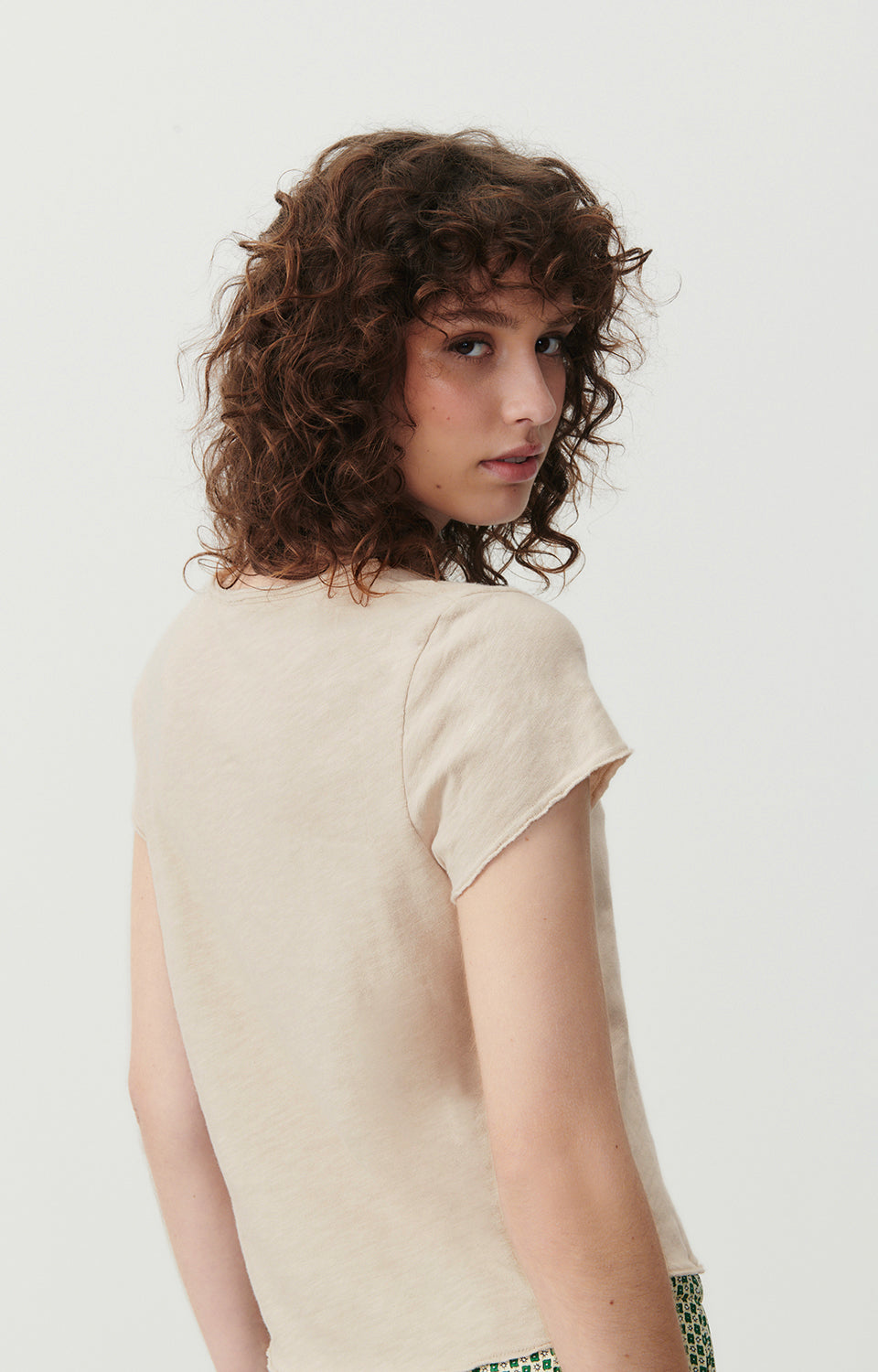 American Vintage - Sonoma T-Shirt V-Neck Mastic