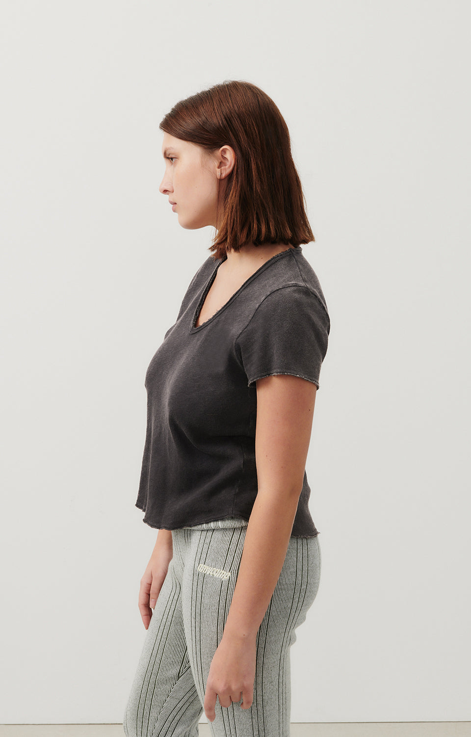 American Vintage - Sonoma T-Shirt V-Neck Noir