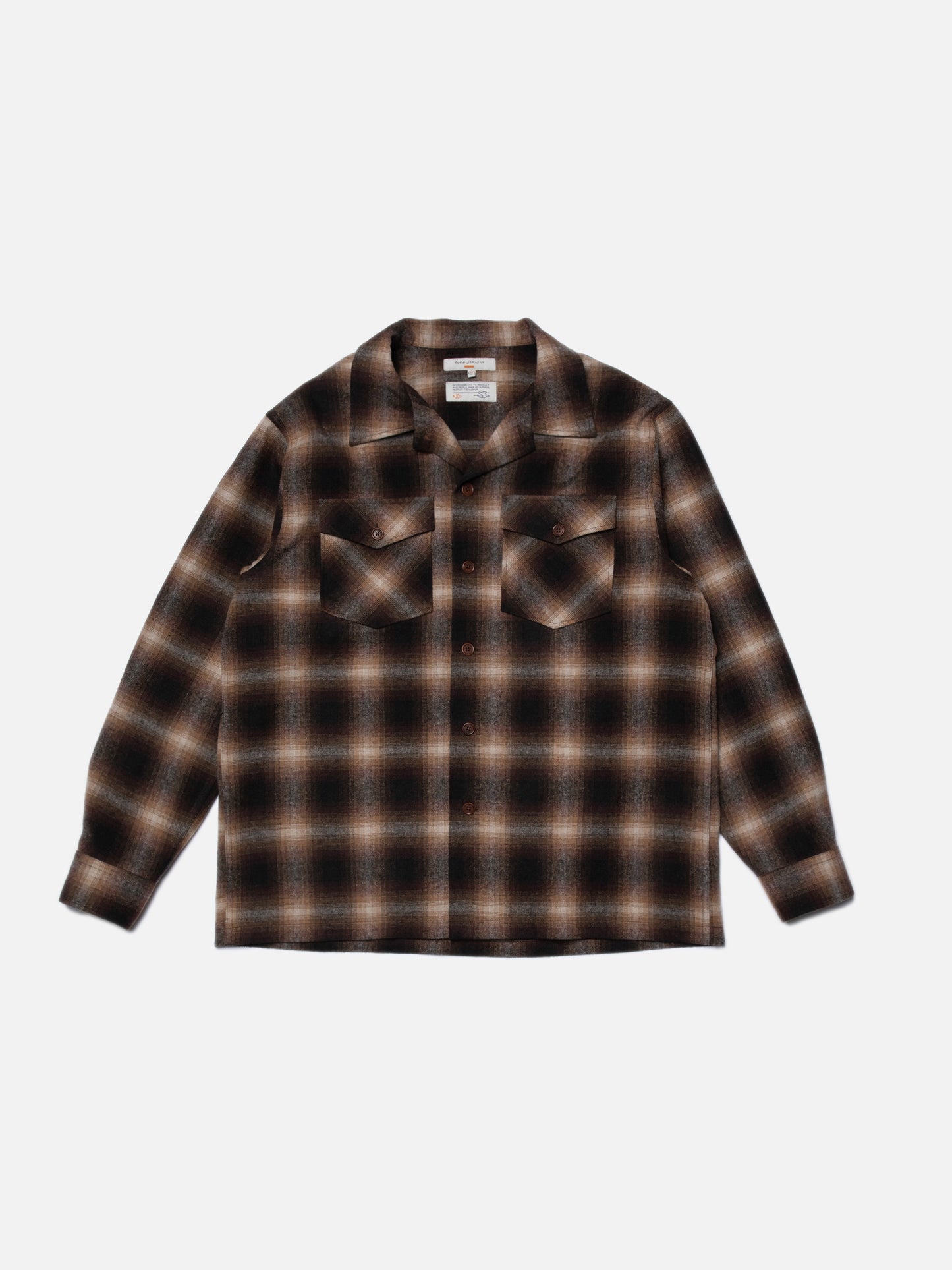 Nudie Jeans - Vincent Shadow Check Shirt Brown/Beige