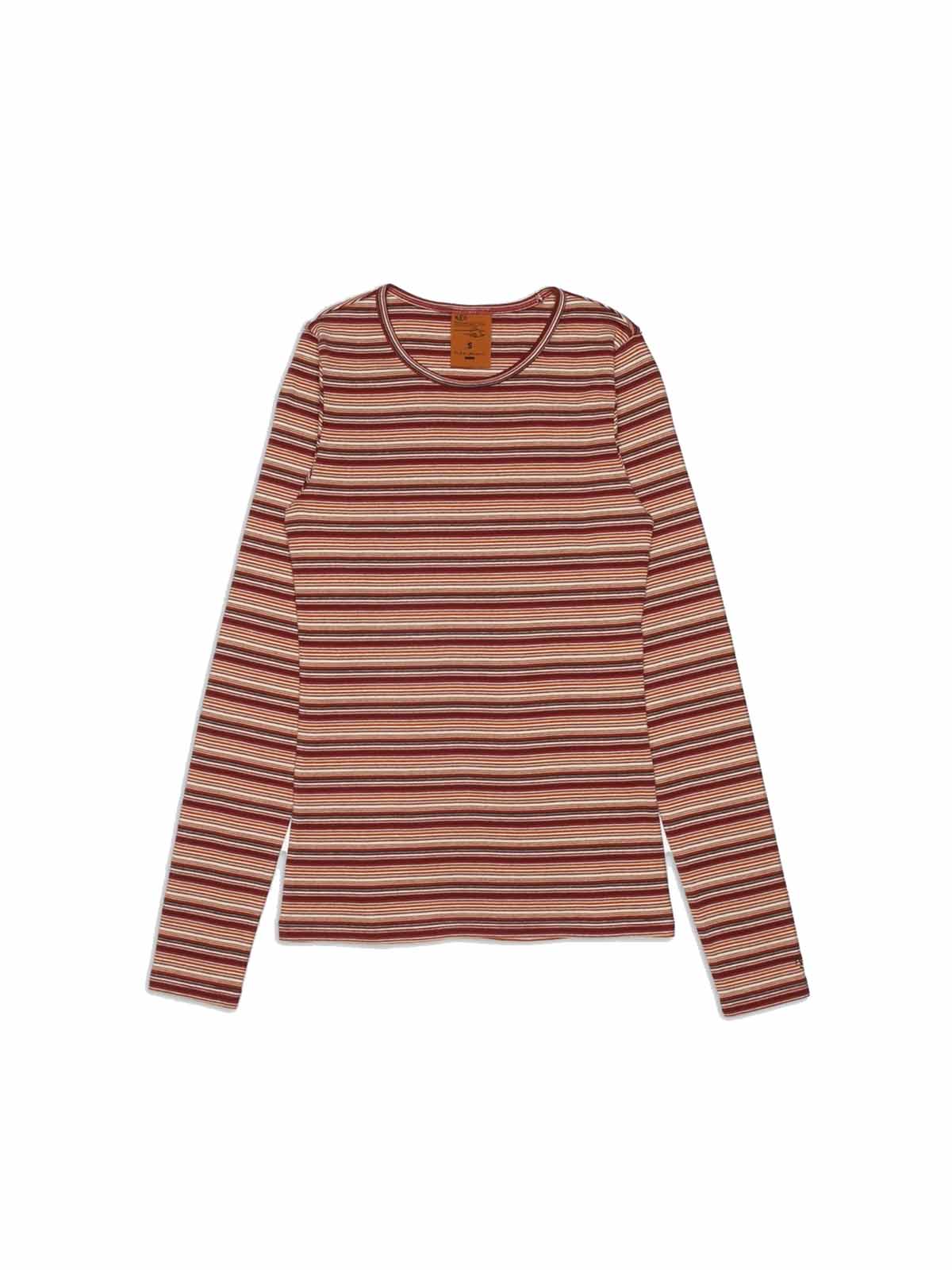 Nudie Jeans - Jessy Longsleeve Striped Rib Multired
