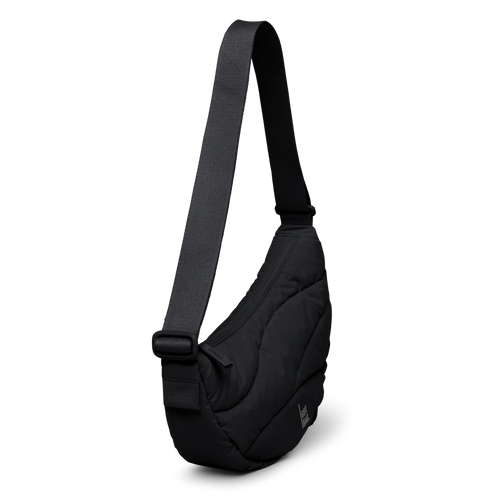 GOT BAG - Wavy Puffer Moon Bag Small Black