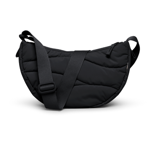 GOT BAG - Wavy Puffer Moon Bag Small Black