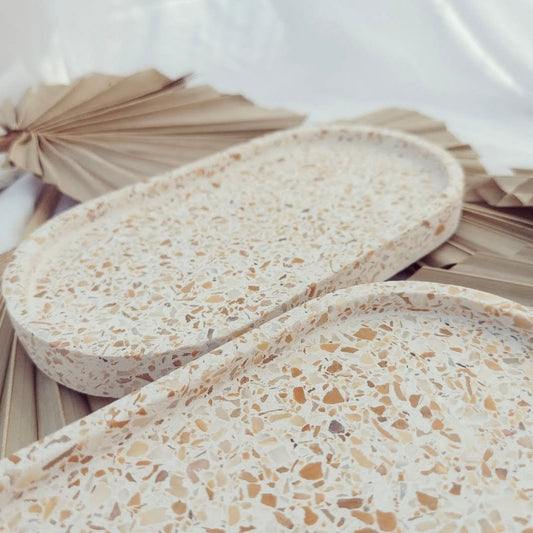 Studio Terra MaGi - Ovales Tablett Bianco