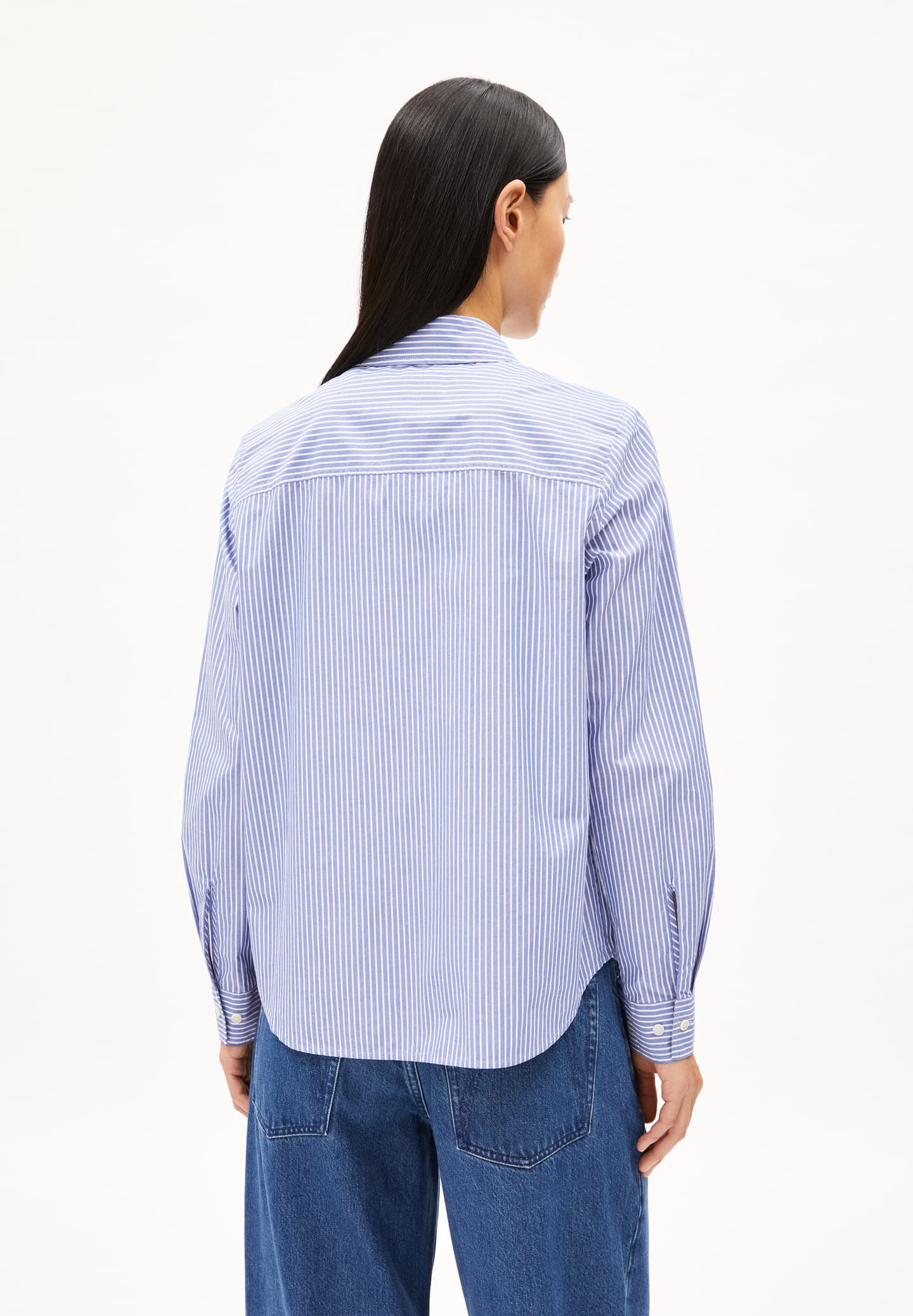 Armedangels - Louilaa Striped White/Lapis Blue