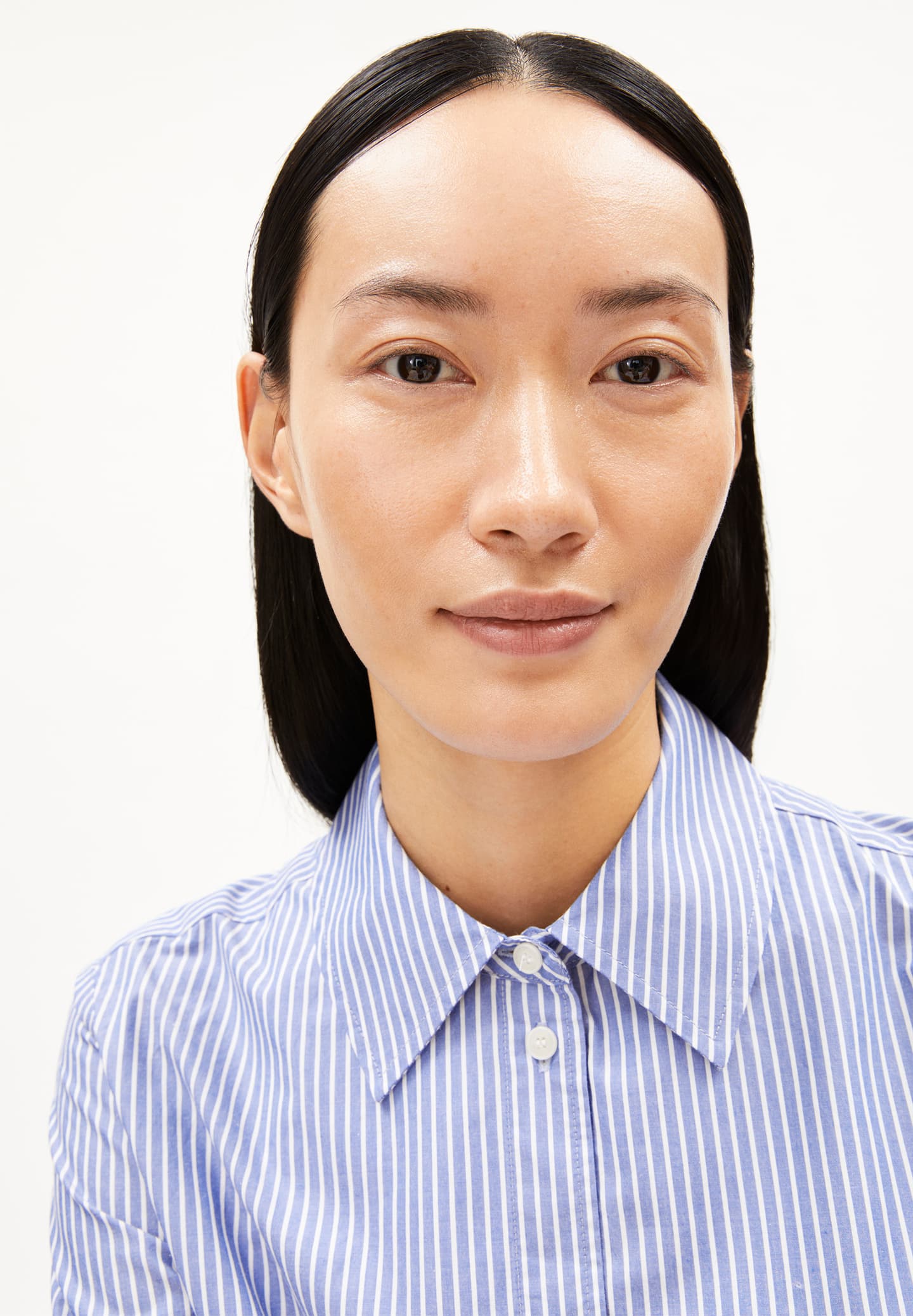 Armedangels - Louilaa Striped White/Lapis Blue