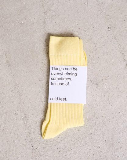 JAN'N JUNE - Socks Faded Lemon