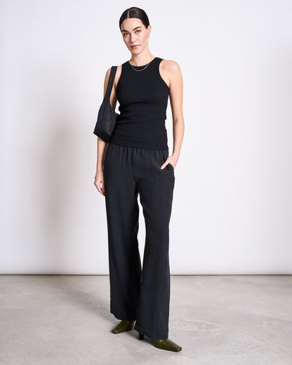 JAN'N JUNE - HAVA Crinkle Pants Black