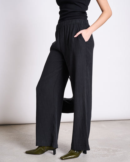 JAN'N JUNE - HAVA Crinkle Pants Black