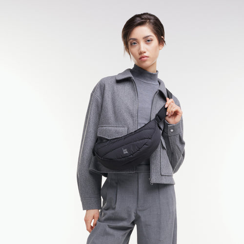 GOT BAG - Puffer Moon Bag Small Black
