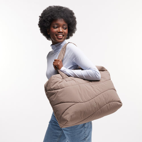 GOT BAG - Wavy Puffer Everyday Bag Oyster