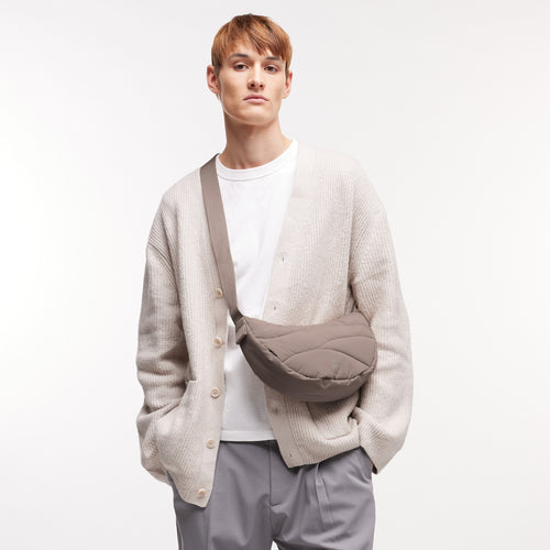 GOT BAG - Wavy Puffer Moon Bag Small Oyster