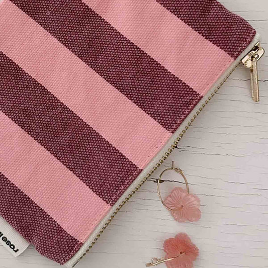 Rose in April - Portemonnaie Burgundy/Flamingo Stripes
