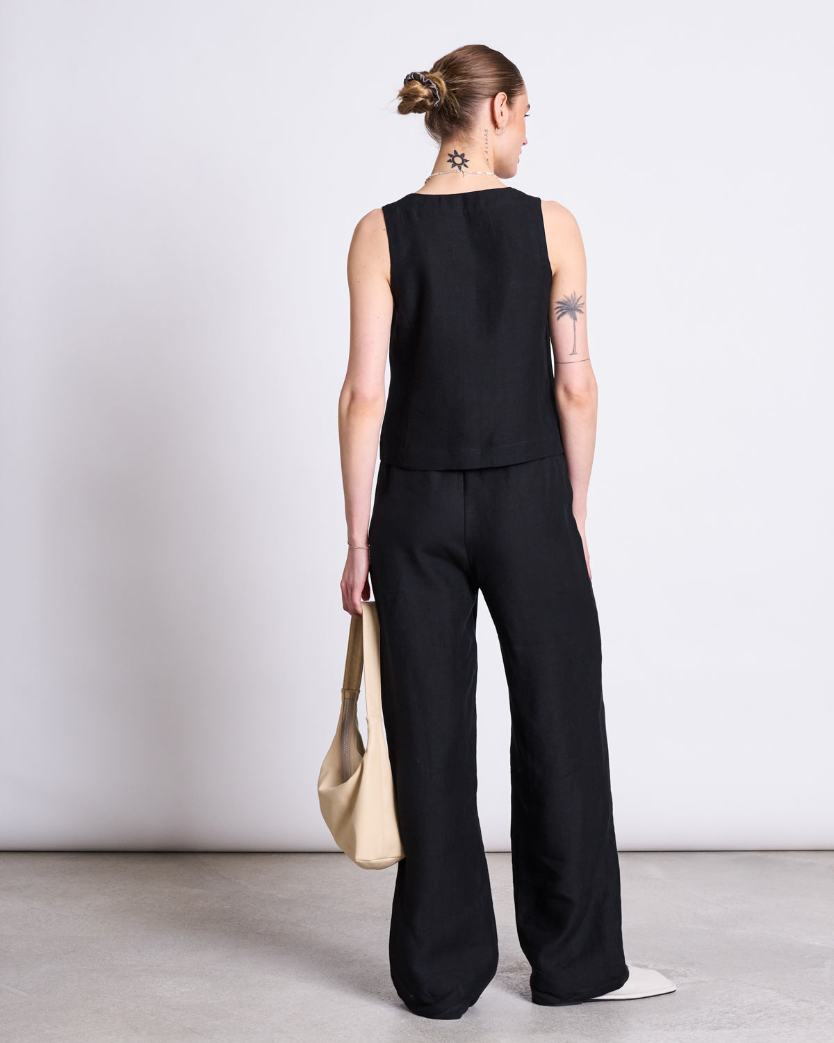 JAN'N JUNE - SJOV Linen Drawstring Pants | Black