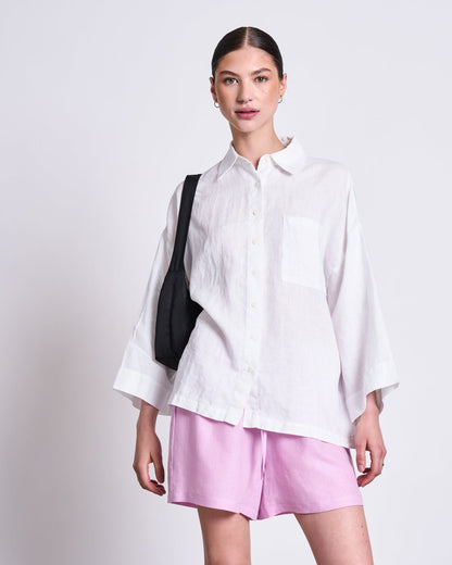 JAN'N JUNE - MONS Linen Shirt White
