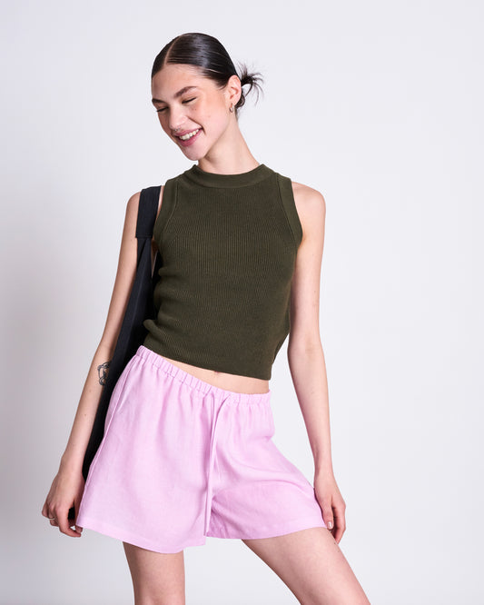 JAN'N JUNE - MARUM Linen Shorts Light Orchid