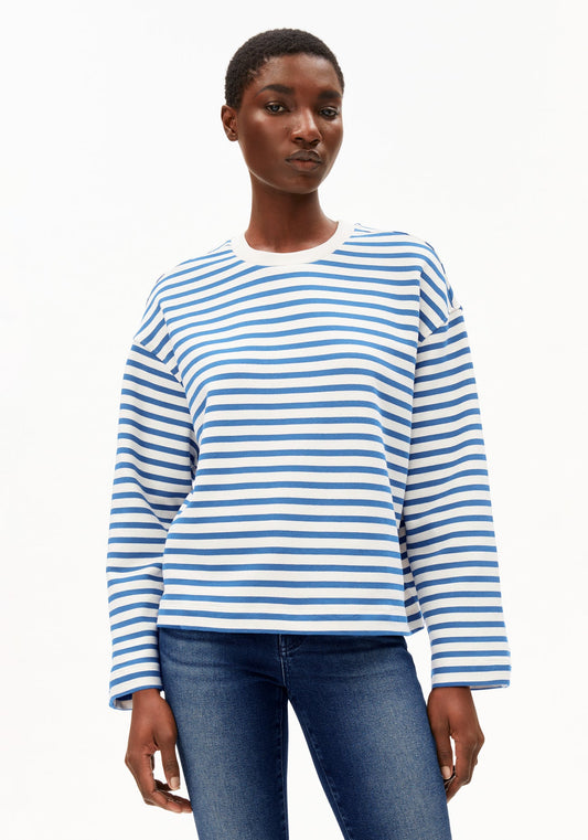 Armedangles - FRANKAA Maarlen Stripe undyed-dark morning