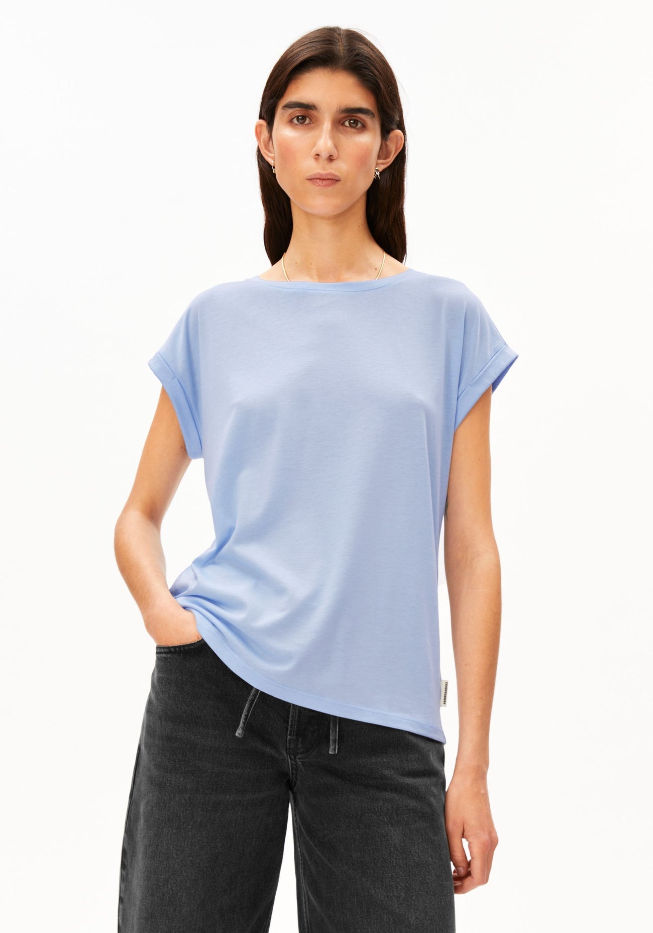 Armedangels - Jilaana T-Shirt | Soft Blue