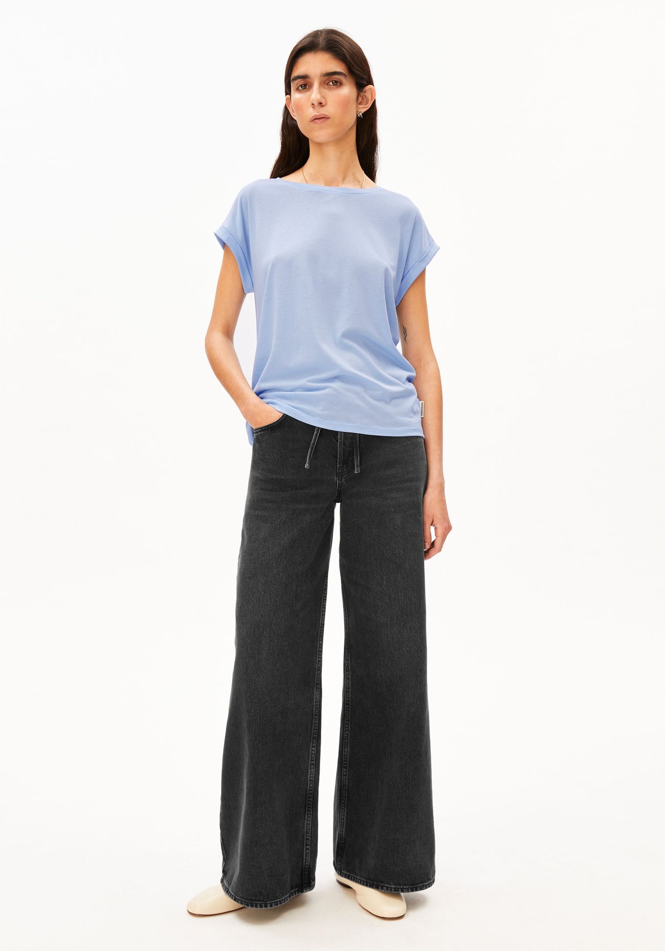 Armedangels - Jilaana T-Shirt | Soft Blue