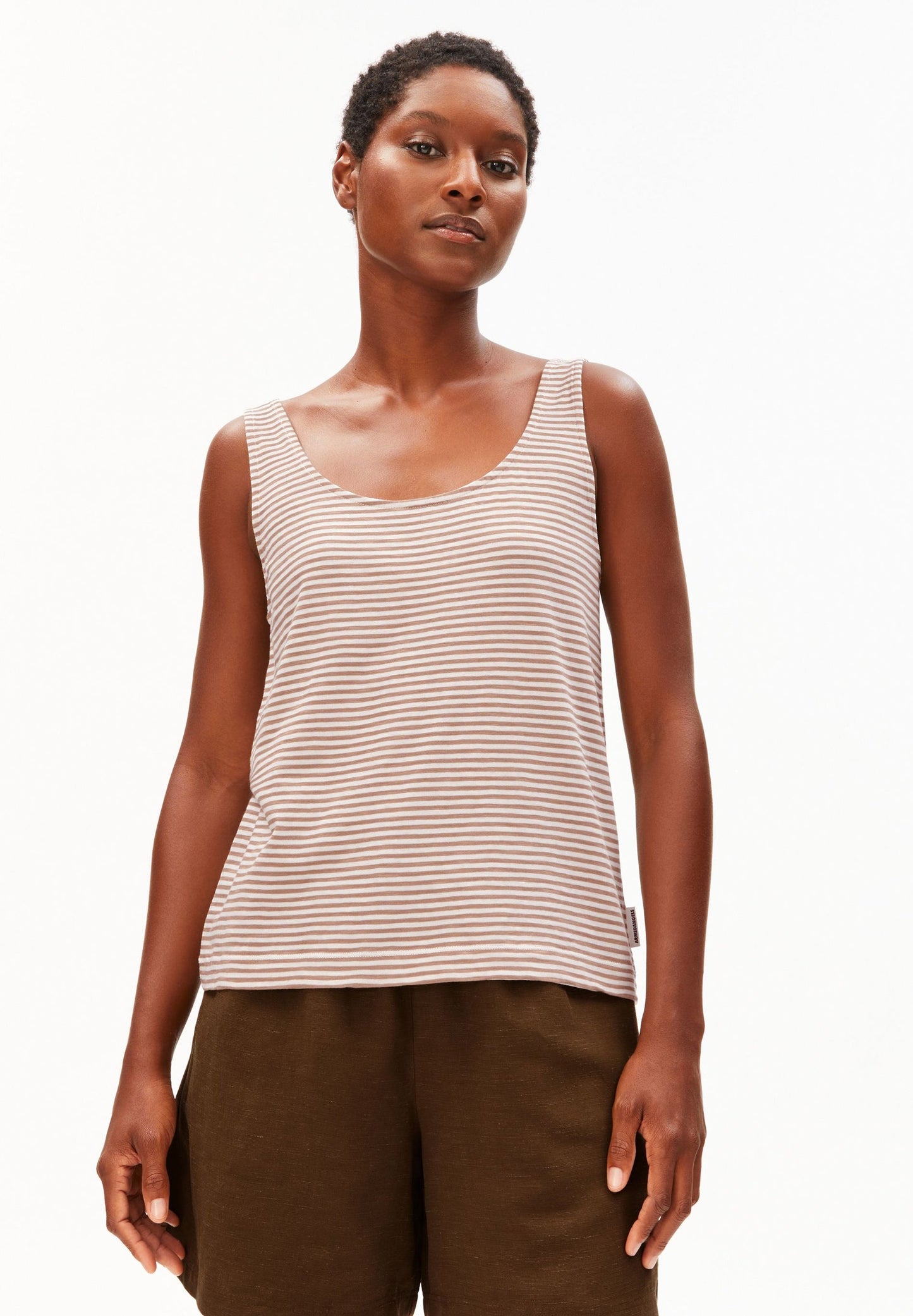 Armedangels - Minaami Lita Top | Oatmilk-Cinnamon Dust