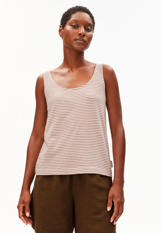 Armedangels - Minaami Lita Top | Oatmilk-Cinnamon Dust