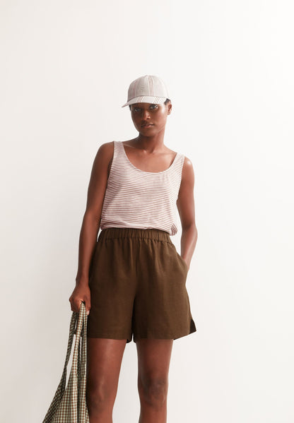 Armedangels - Minaami Lita Top | Oatmilk-Cinnamon Dust