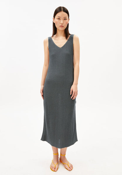 Armedangels - CINDAA Lino Kleid | Space Steel