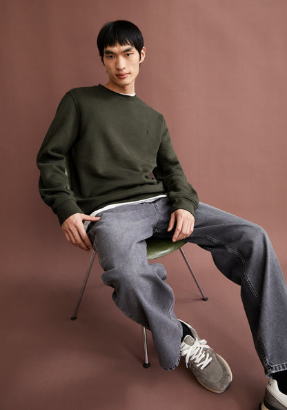 Armedangels - BAARO Fleece Pullover Forest Pine