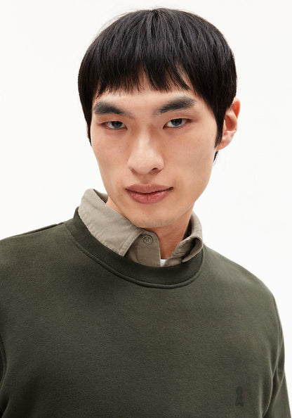 Armedangels - BAARO Fleece Pullover Forest Pine